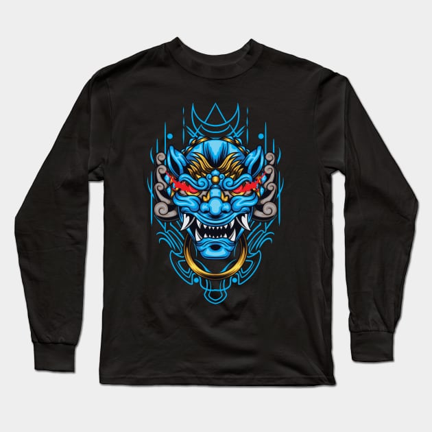 Komainu (狛犬) 03 Long Sleeve T-Shirt by Harrisaputra